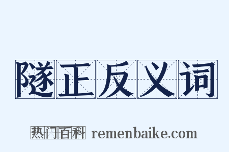 隧正反义词是什么意思的图片